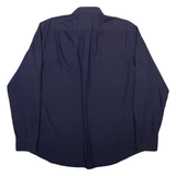BOSS Mens Plain Shirt Blue Long Sleeve L