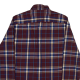 TOMMY HILFIGER Mens Shirt Brown Check Long Sleeve S