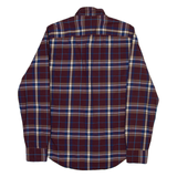 TOMMY HILFIGER Mens Shirt Brown Check Long Sleeve S