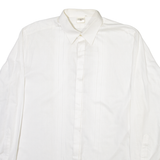 Mens Plain Shirt White Long Sleeve M