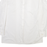 Mens Plain Shirt White Long Sleeve M