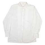 Mens Plain Shirt White Long Sleeve M