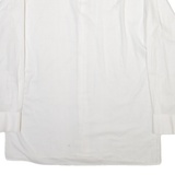 Mens Plain Shirt White Long Sleeve M
