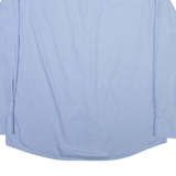 RUSSELL COLLECTION Cat Mens Plain Shirt Blue Long Sleeve M