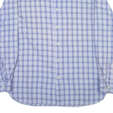 GAP Fitted Mens Shirt Blue Check Long Sleeve M
