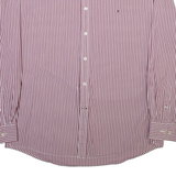 TOMMY HILFIGER Mens Shirt Red Striped Long Sleeve XL