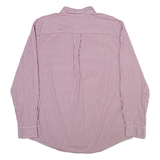 TOMMY HILFIGER Mens Shirt Red Striped Long Sleeve XL