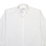 PIERRE MARTIN Mens Plain Shirt White Long Sleeve XL