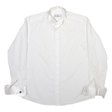 PIERRE MARTIN Mens Plain Shirt White Long Sleeve XL