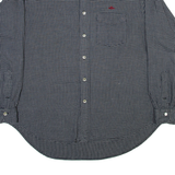 REPLAY Mens Shirt Grey Check Long Sleeve L