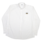 CAT Mens Plain Shirt White Long Sleeve XL
