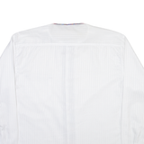 MALKI Mens Plain Shirt White Long Sleeve M