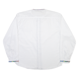 MALKI Mens Plain Shirt White Long Sleeve M
