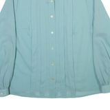 SOMMERMANN Womens Plain Shirt Green Long Sleeve M