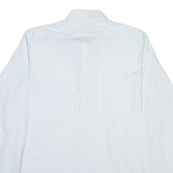 CREATION MANOR Mens Shirt Blue Striped Long Sleeve M