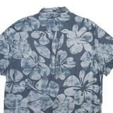 OCEAN INSPIRED Mens Hawaiian Shirt Grey Floral XL