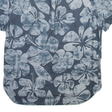 OCEAN INSPIRED Mens Hawaiian Shirt Grey Floral XL