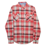 LEVI'S Mens Shirt Red Check Long Sleeve S