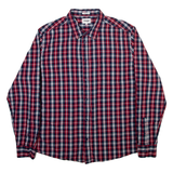 WRANGLER Mens Shirt Red Check Long Sleeve XL