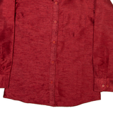 AMAZON Mens Plain Shirt Red Long Sleeve S