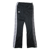 KAPPA Womens Track Pants Black Wide-Leg XS W26 L31