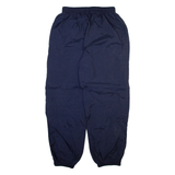 CHAMPION Mens Track Pants Blue Nylon Tapered XL W30 L32