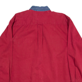 NAUTICA Mens Plain Shirt Red Long Sleeve L