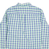 CHAPS Easy Care Mens Plain Shirt Blue Check Long Sleeve XL