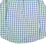 CHAPS Easy Care Mens Plain Shirt Blue Check Long Sleeve XL