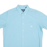 CHAPS Custom Fit Mens Plain Shirt Blue L