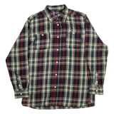 CHAPS Mens Shirt Black Check Long Sleeve XL