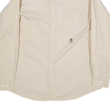 TOMMY HILFIGER Mens Plain Shirt Beige Long Sleeve XL