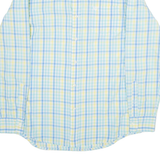 CHAPS Easy Care Mens Shirt Blue Check Long Sleeve M