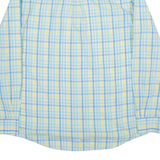CHAPS Easy Care Mens Shirt Blue Check Long Sleeve M