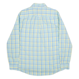 CHAPS Easy Care Mens Shirt Blue Check Long Sleeve M