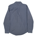 TOMMY HILFIGER Mens Shirt Blue Check Long Sleeve L