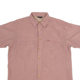 K-TECH Mesh Lined Mens Shirt Pink Striped S