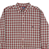 CHAPS Mens Shirt Red Check Long Sleeve L