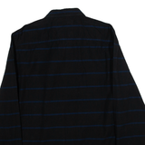 GUESS Slim Fit Mens Shirt Black Striped Long Sleeve L