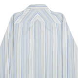 CALVIN KLEIN Mens Shirt Blue Striped Long Sleeve M