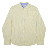 NAUTICA Slim Fit Mens Shirt Yellow Striped Long Sleeve XL