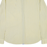 NAUTICA Slim Fit Mens Shirt Yellow Striped Long Sleeve XL