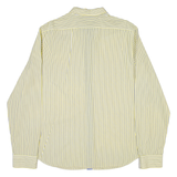 NAUTICA Slim Fit Mens Shirt Yellow Striped Long Sleeve XL