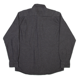 WRANGLER Mens Plain Shirt Grey Long Sleeve L