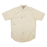 NAUTICA Mens Shirt Beige Crazy Pattern S