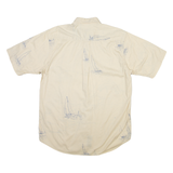NAUTICA Mens Shirt Beige Crazy Pattern S