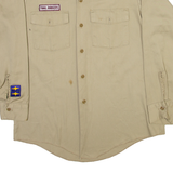 DICKIES Royal Rangers Mens Plain Shirt Brown Long Sleeve M