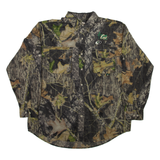 MOSSY OAK Cox Mens Shirt Brown Camouflage Long Sleeve XL