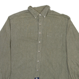 LEE Mens Shirt Green Check Long Sleeve L