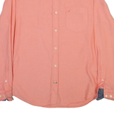 NAUTICA Mens Plain Shirt Pink Long Sleeve S